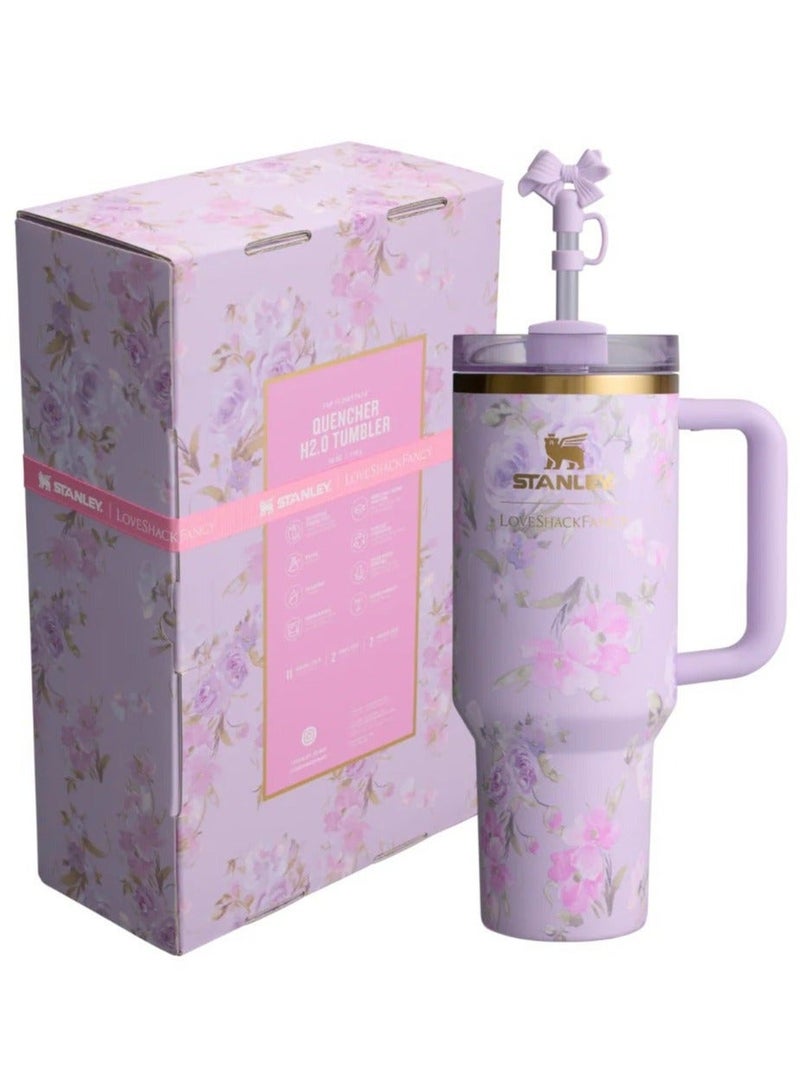 STANLEY Quencher H2.0 FlowState™ Tumbler 40oz – Stainless Steel Vacuum Insulated Cup with Handle, Lid & Straw – Keeps Drinks Hot or Cold for Hours - Image 1